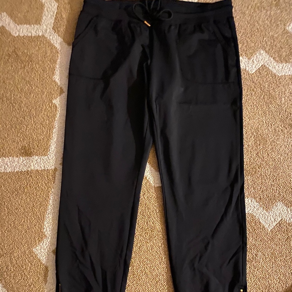 Zyia Black Peak zipper Joggers